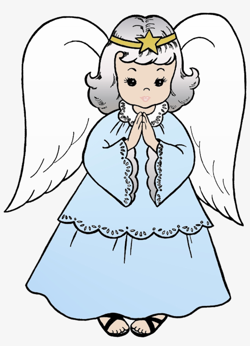 Christmas Angel Wallpapers Cartoon For Kids - Drawing Pages Of Angel, transparent png #3135528