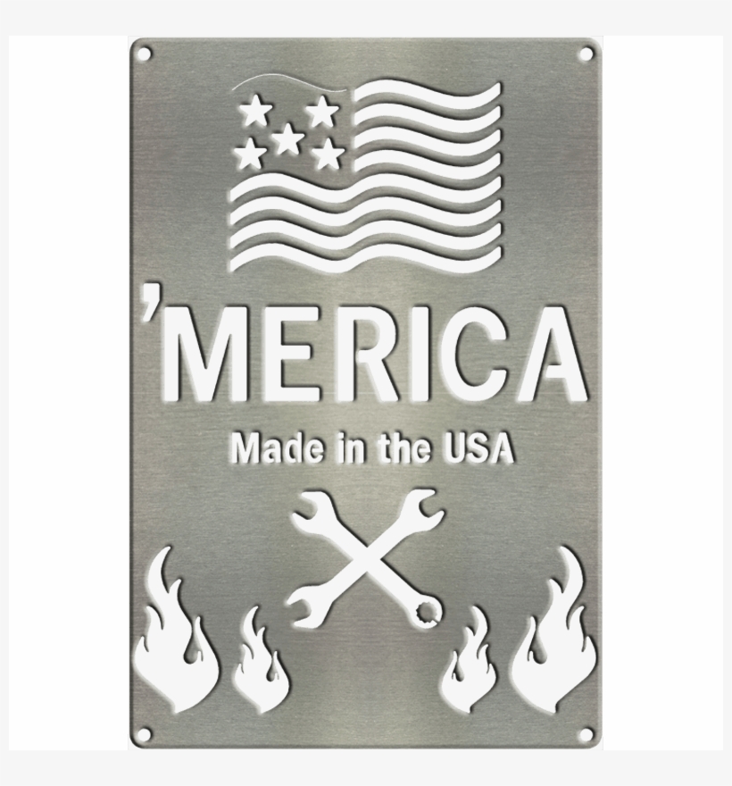 'merica Metal Sign W/ Color Options 12″x8″ Metal Signs - California, transparent png #3136117