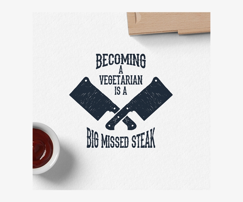 Becoming A Vegetarian Is A Big Missed Steak Vintage - Tomahawk Steak Vector, transparent png #3136495