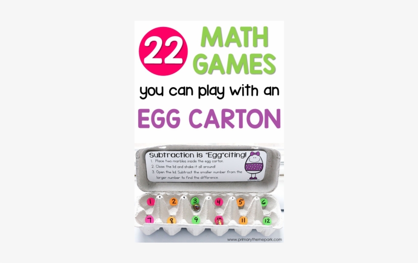 Egg Carton Math Games For First Grade - Egg Carton Subtraction, transparent png #3136926