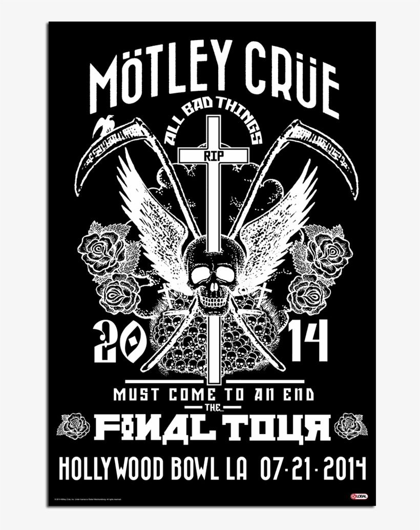 Mötley Crüe Hollywood Bowl Event Poster - Tour Pass Motley Crue, transparent png #3137078