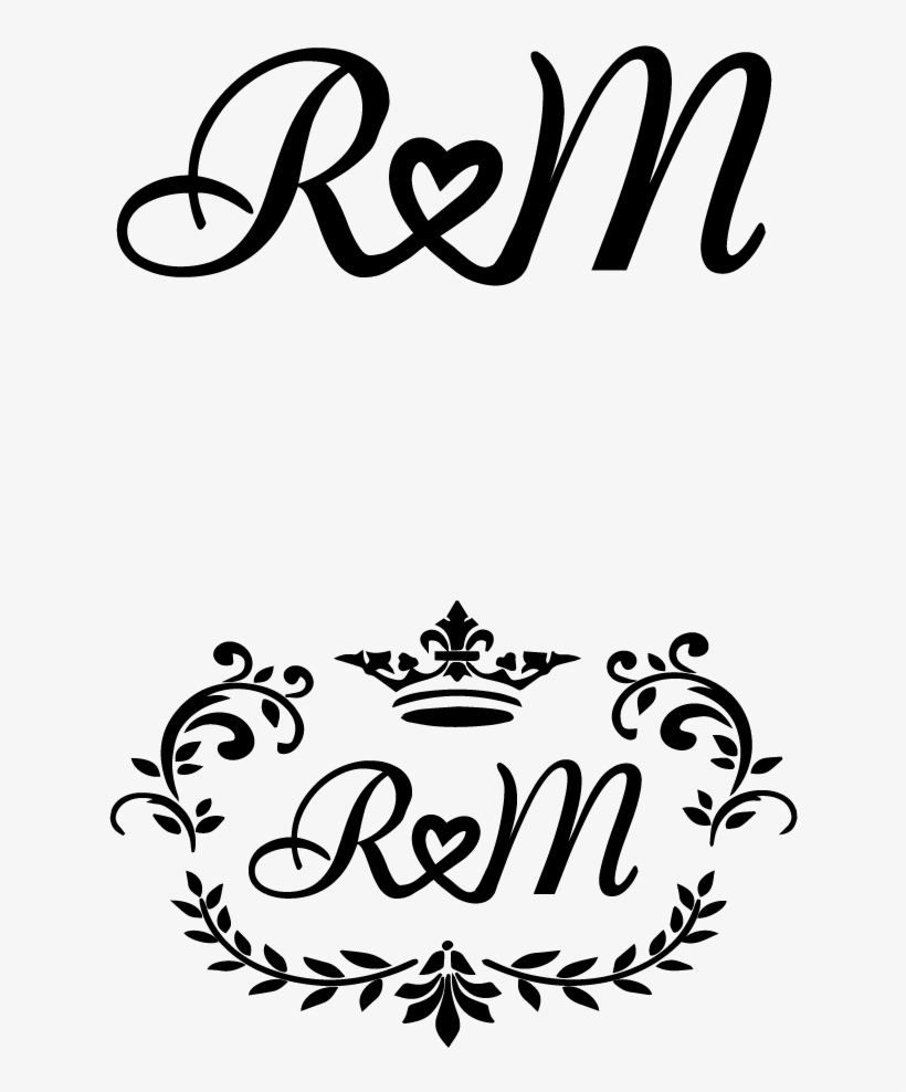 Elegant, Upmarket, Wedding Logo Design For A Company - Kronen-kranz-monogramm 't Serviette, transparent png #3137756