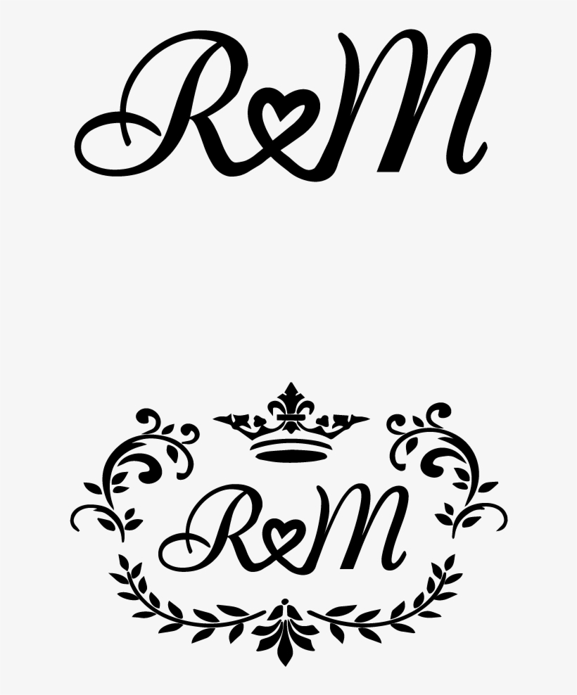 Elegant, Upmarket, Wedding Logo Design For A Company - Kronen-kranz-monogramm 't Serviette, transparent png #3137756