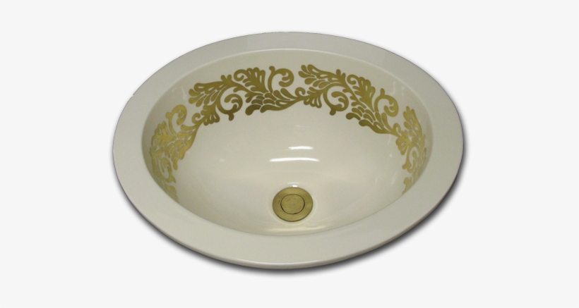 Hu 48 500 Acanthus Scroll Roman Gold - Bathroom Sink, transparent png #3137802