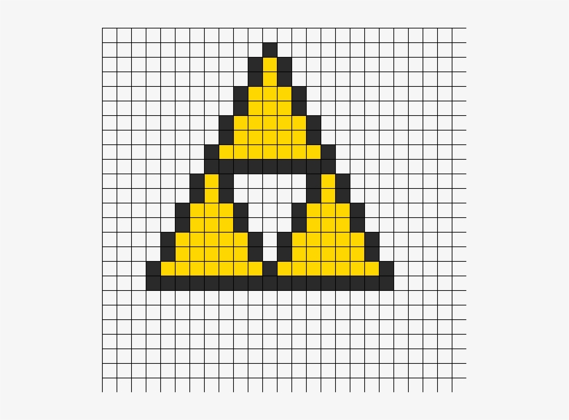 Triforce Zelda Perler Bead Pattern / Bead Sprite - Legend Of Zelda Triforce Pixel Art, transparent png #3139109