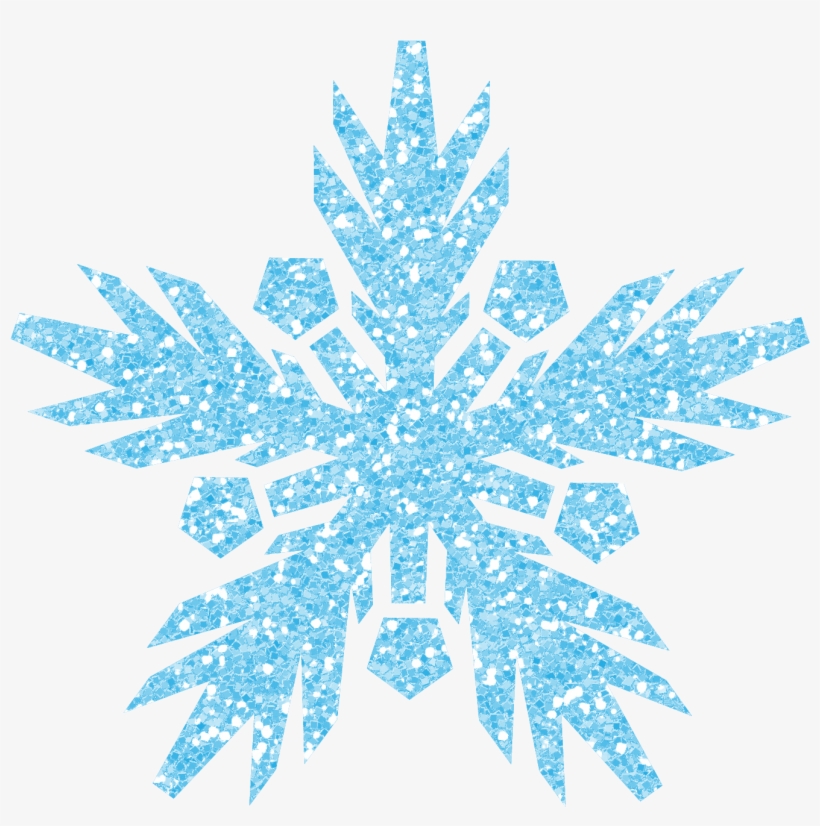 Cool Blue Snowflake - Flocon De Neige Bleu - Free Transparent PNG