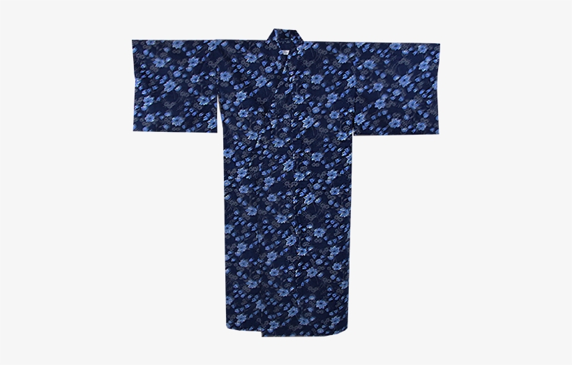 Yukata, Deluxe Flannel Flower Garden Blue - Blue, transparent png #3140479