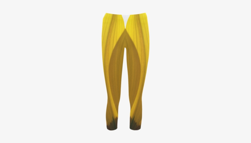 Yellow Daisy Light Capri Legging - Leggings, transparent png #3140871