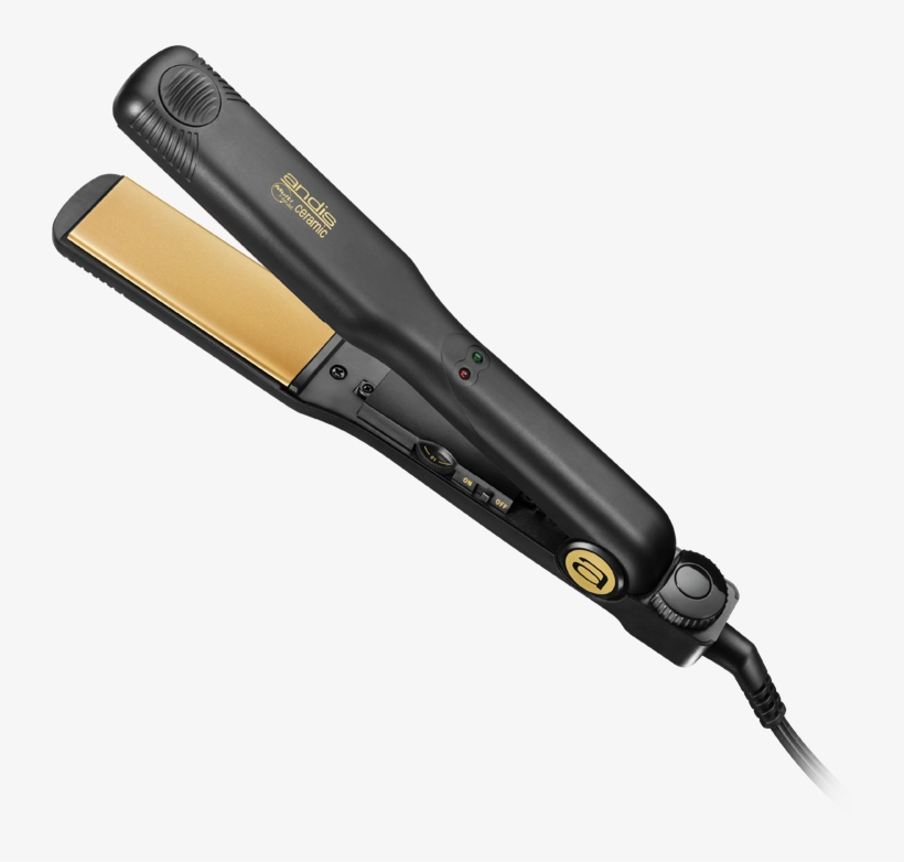 Andis High Heat Ceramic Flat Iron, Black, 1-1/2 Inches - Andis High Heat Ceramic Hair Flattening Iron, transparent png #3141200
