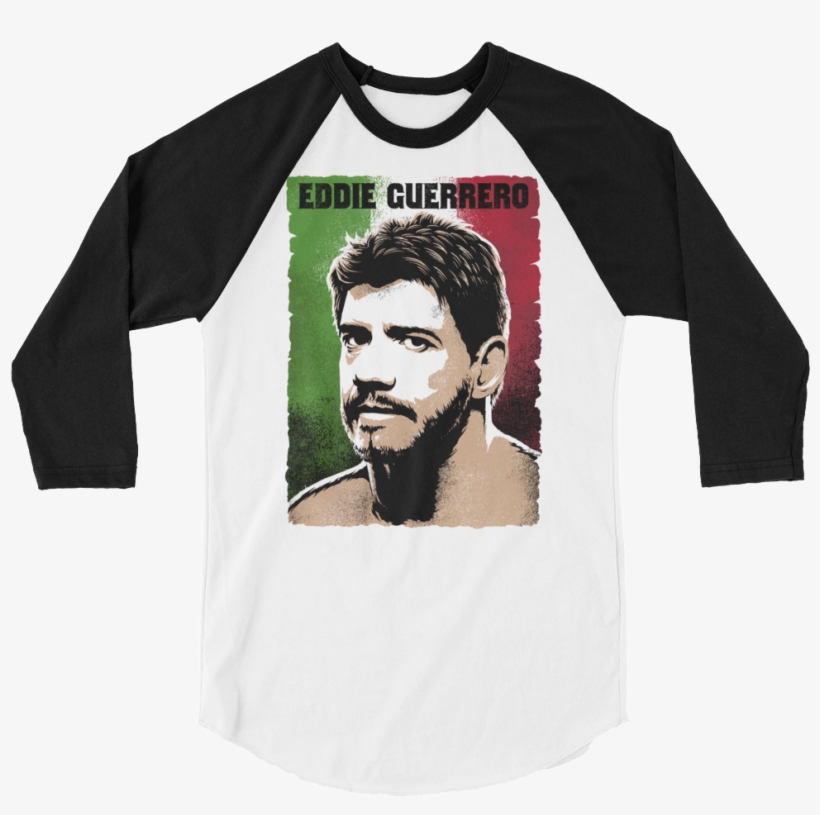 Eddie Guerrero "photo" 3/4 Sleeve Raglan T-shirt - Lady In Black (raglan), transparent png #3141820