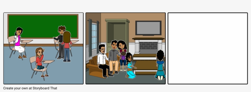 Family With Half Eygptions And Half Hispanic - Cartoon, transparent png #3142413