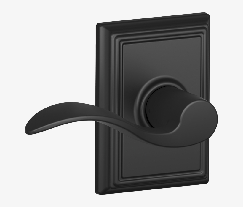 Matte Black Finish - Schlage F80-sie-add Siena Single Cylinder Keyed Entry, transparent png #3143187