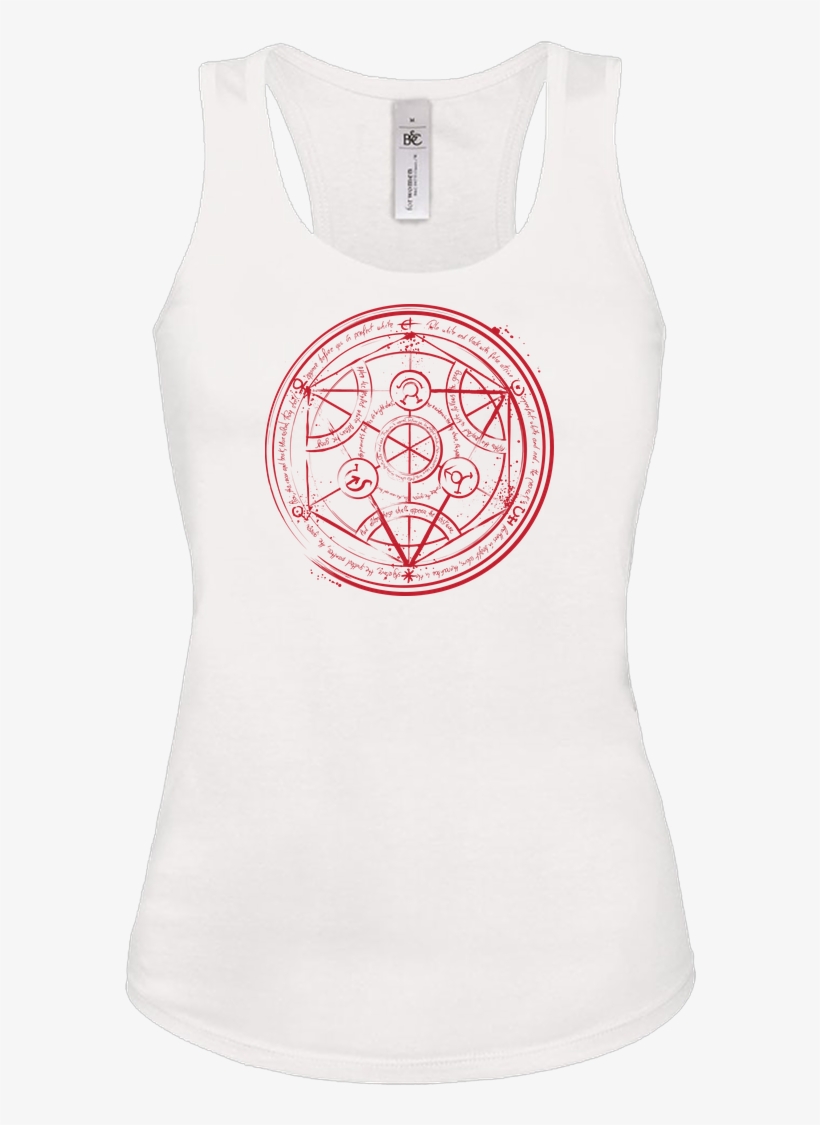Monekers Transmutation Circle T-shirt Tanktop White - T-shirt, transparent png #3143556