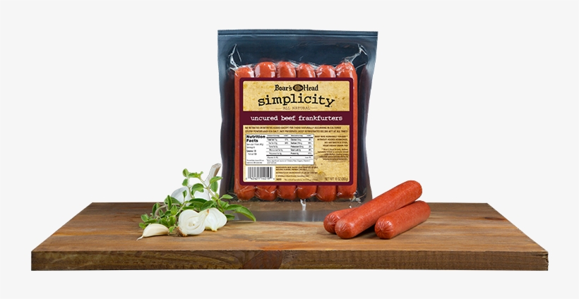 14019 Simplicity All Natural Uncured Franks - Bratwurst, transparent png #3144105