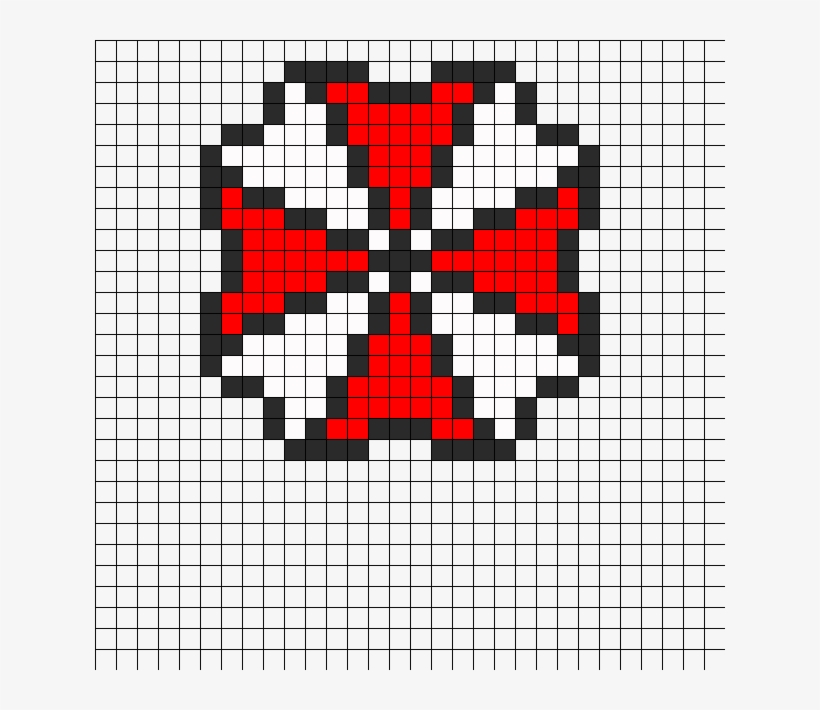 Umbrella Corp Perler Bead Pattern / Bead Sprite - Resident Evil 8 Bits, transparent png #3144442