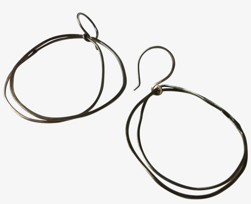 Perfectly Imperfect Double Circle Earrings - Earring, transparent png #3144500
