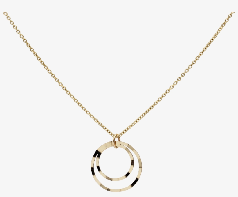 Textured Double Circles Necklace - Locket, transparent png #3144762