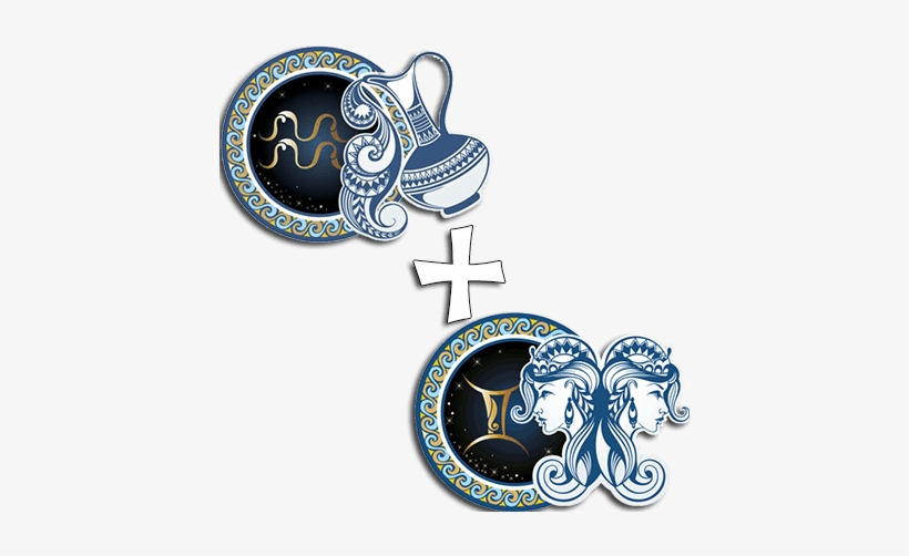 Aquarius Woman And Gemini Man Compatibility - Gemini Zodiac Sign Logo Design, transparent png #3144815