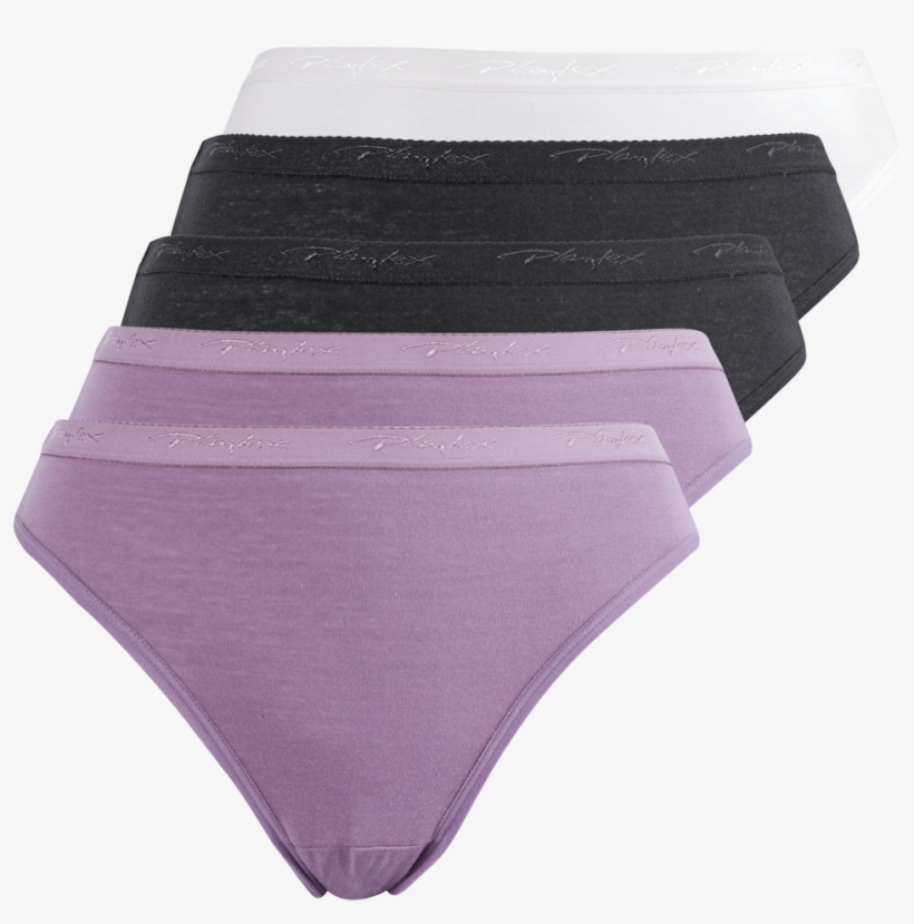 5 Pack Plain Hi Cut Panty - Panties, transparent png #3145153