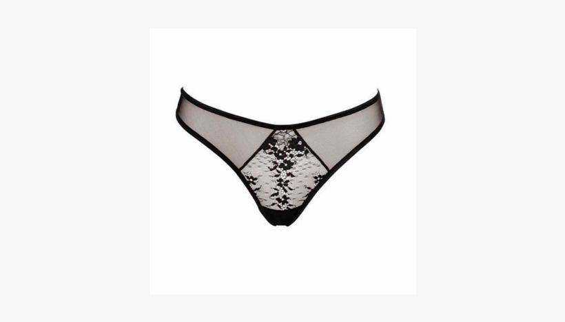 Black Thong Lingerie Panties - Panties, transparent png #3145718