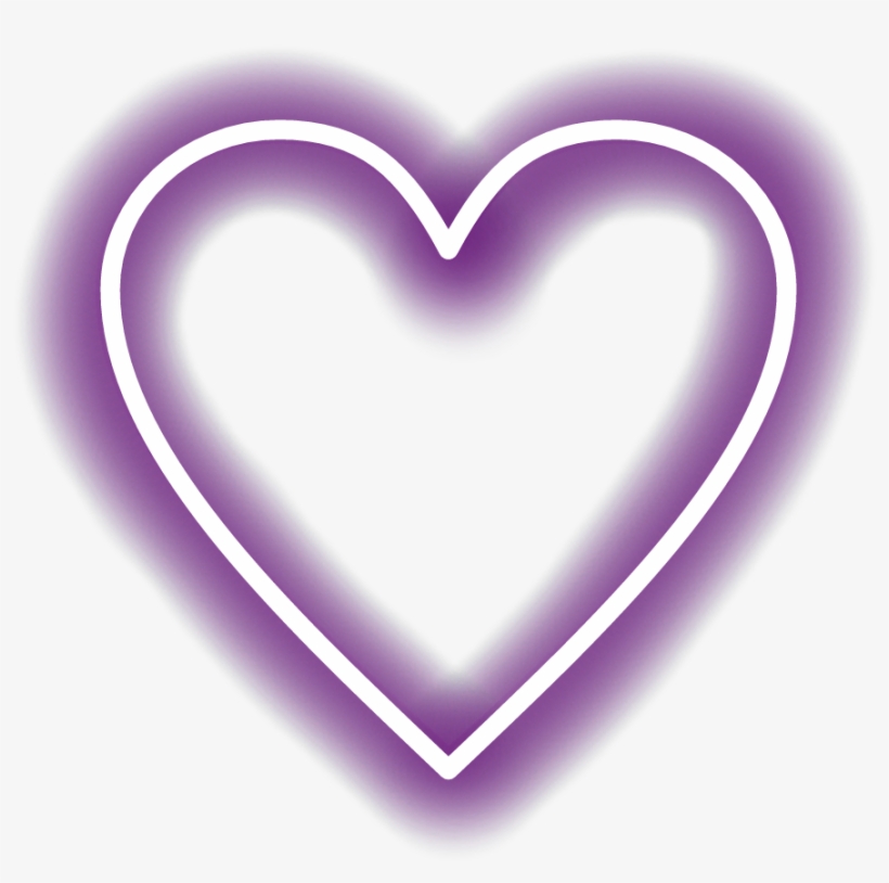 Heart Coração Neon @lucianoballack - White Heart Neon Png, transparent png #3145805