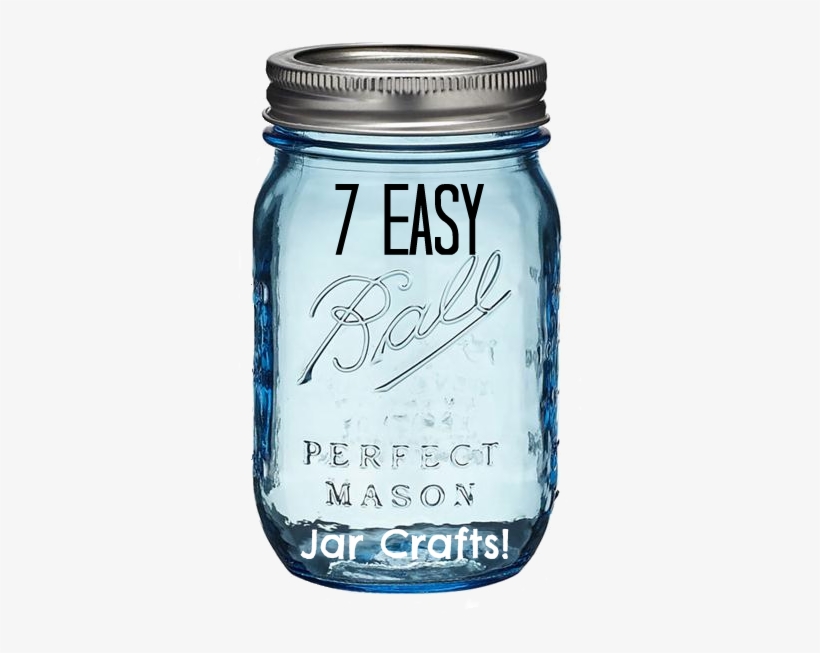 Masonjarcrafts - Blue Mason Jar Drawing, transparent png #3145912