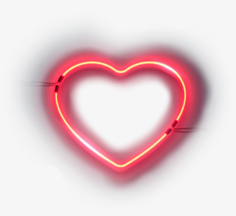 Neon Sticker - Heart Red Png Neon, transparent png #3145917
