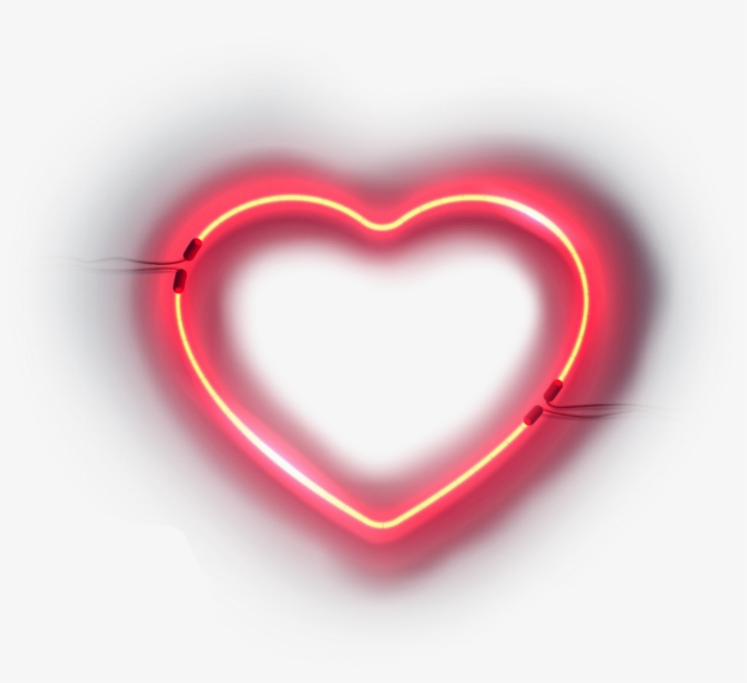 images Aesthetic Neon Heart Transparent neon sticker heart red png neon