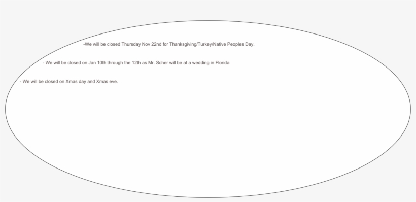 We Will Be Closed Thursday Nov 22nd For Peoples Day - White Ball Png 2d, transparent png #3145953