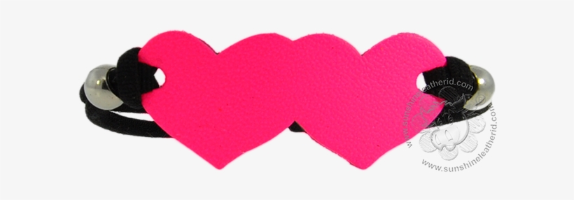 Heart Elastic-neon Pink/black - Construction Paper, transparent png #3146153