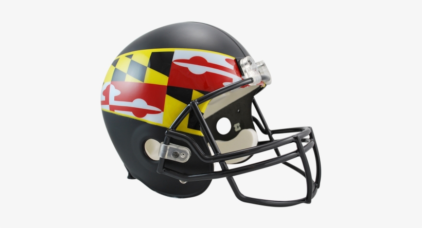 Maryland Terrapins Ncaa Replica Full Size Helmet - Riddell Maryland Terrapins Flag Black Replica Full, transparent png #3146356