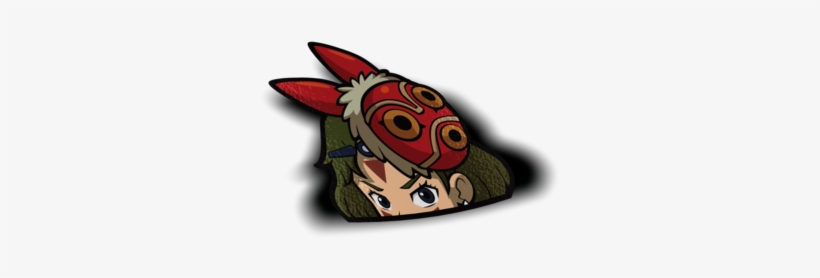 Princess Mononoke Peeker Sticker - Sticker, transparent png #3146495
