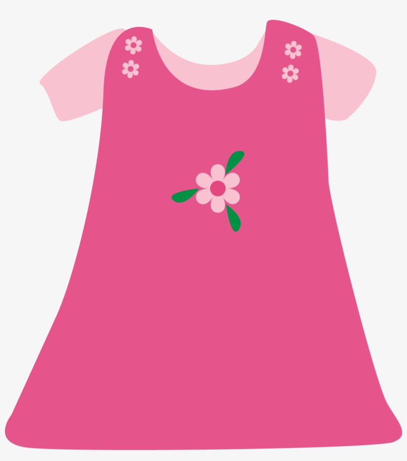 Baby Girl Pink Dress - Girl Dress Clip Art, transparent png #3147140