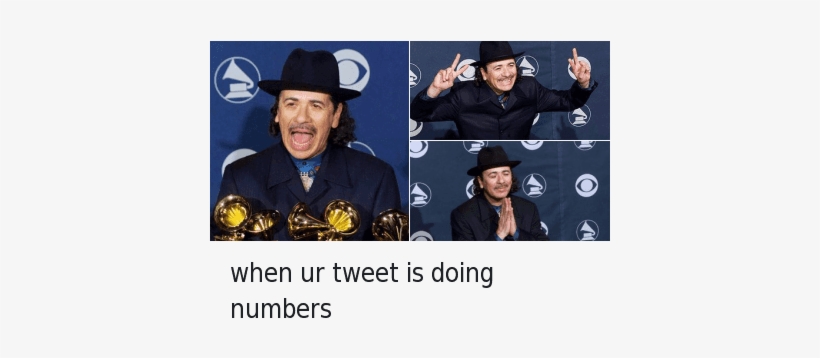 Tweeting, Numbers, And When - Carlos Santana Grammy, transparent png #3147225