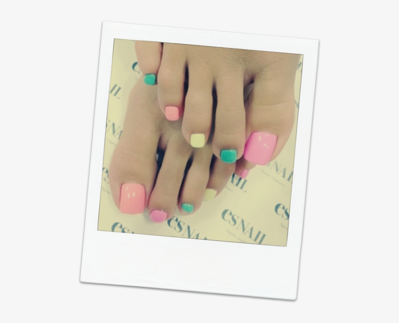 Pastel Coloured Pedicure, Mahogany Salon And Spa Ottawa - Paznokcie U Nóg 2018, transparent png #3147554