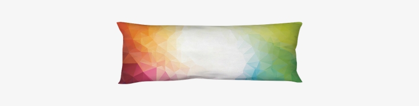 Colorful Rainbow Polygon Background Or Vector Frame - Cushion, transparent png #3148163