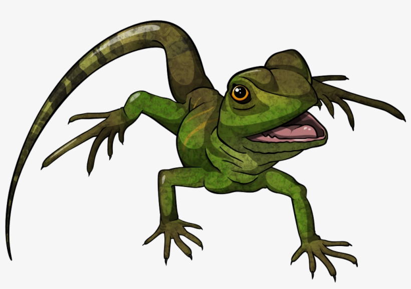Wanted Gecko Art] - Chinese Water Dragon Clipart, transparent png #3148244