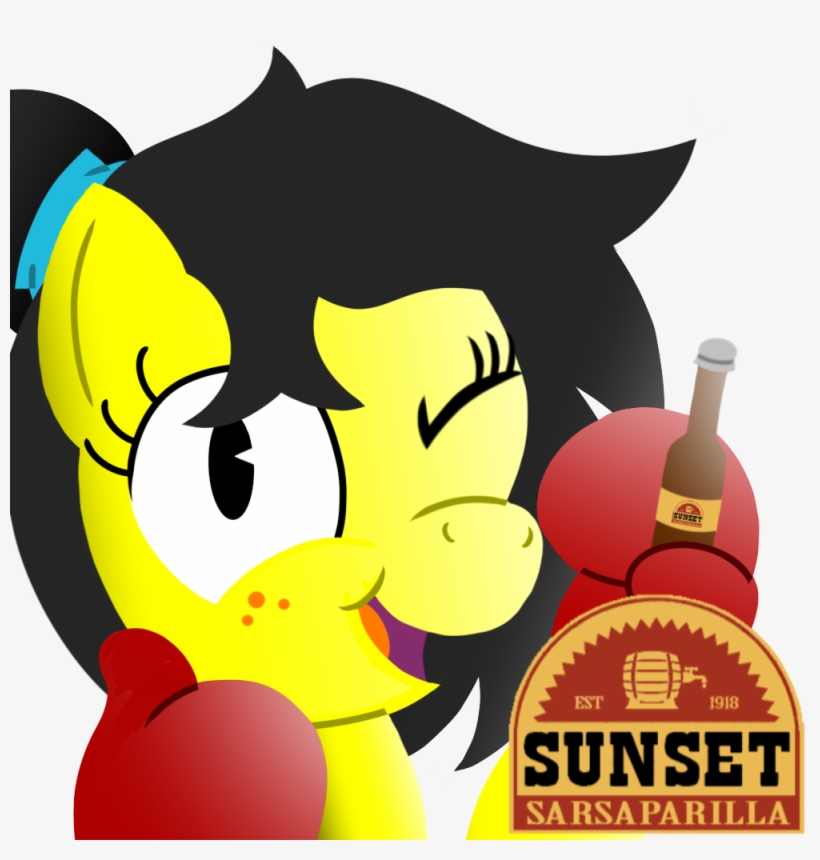 Bottle, Boxing Gloves, Earth Pony, Fallout, Freckles, - Fallout New Vegas Inspired Sunset Sarsaparilla Bottle, transparent png #3149399