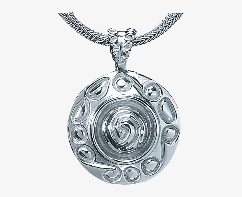 Silver Swirl Pendant - Locket, transparent png #3149589