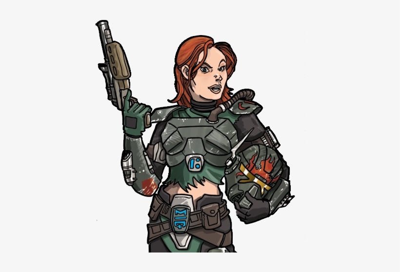 Mandalorian Girl 01cropped Head Shot - Mandalorian, transparent png #3149680
