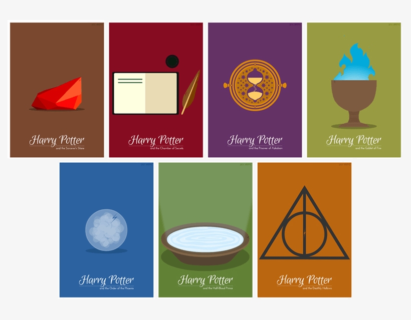 Harry Potter Minimalist Illustration Set Jeca Martinez - Alternative Harry Potter Covers, transparent png #3150509