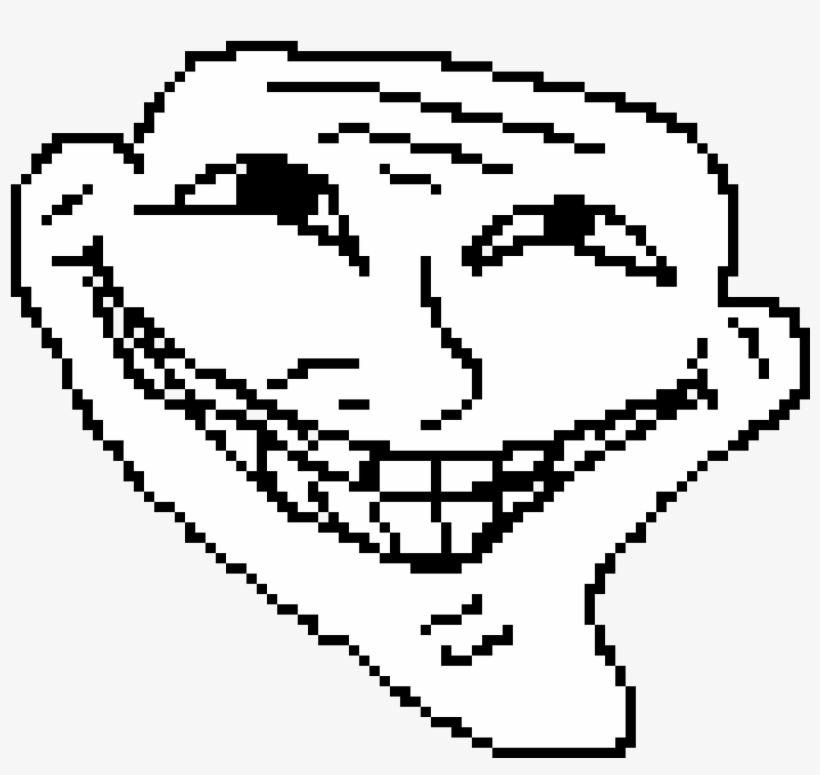 Pixilart Troll Face By Pika - Internet Troll, transparent png #3150513