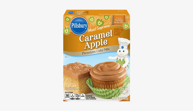 Pillsbury™ Moist Supreme® Caramel Apple Flavored Premium - Caramel Apple Cake Mix, transparent png #3150542