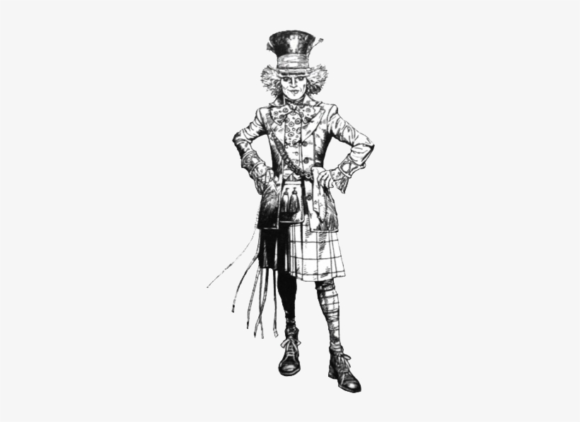 Hatter - Mad Hatter Alice In Wonderland Coloring Pages, transparent png #3150568