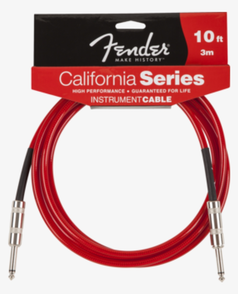 Fender Guitar Cable 3m Instrument Lead Candy Apple - Fender 0990510009, transparent png #3150924
