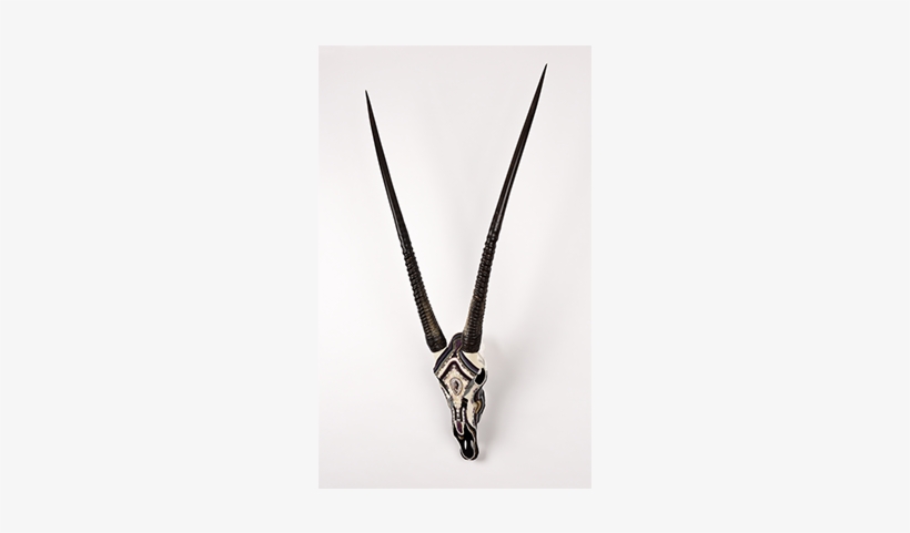 Mohave Pearl Oryx Beaded Skull Art Side View - Necklace, transparent png #3151097