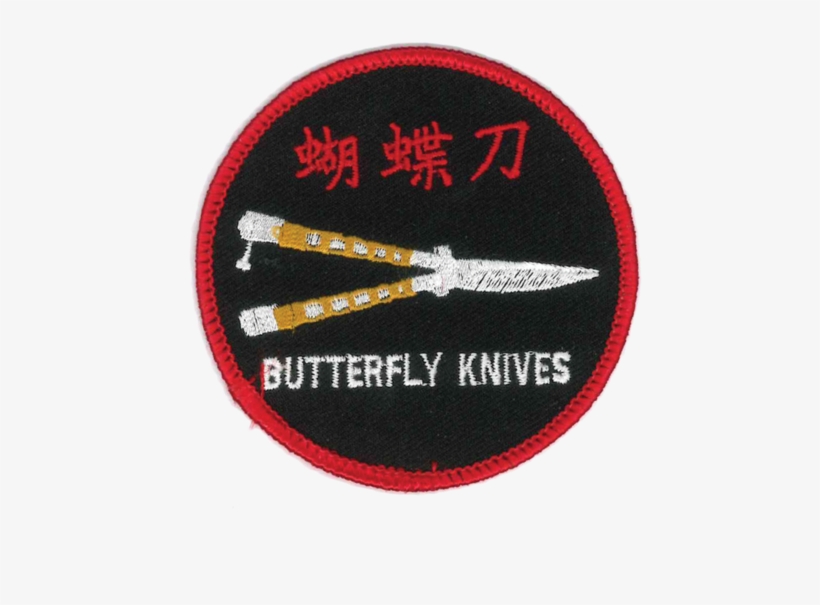 1249 Butterfly Knife Patch 3" - Knife, transparent png #3151251