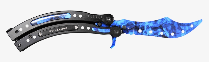 Butterfly Elite Sapphire Png Sapphire Butterfly Knife - Butterfly Knife, transparent png #3151475