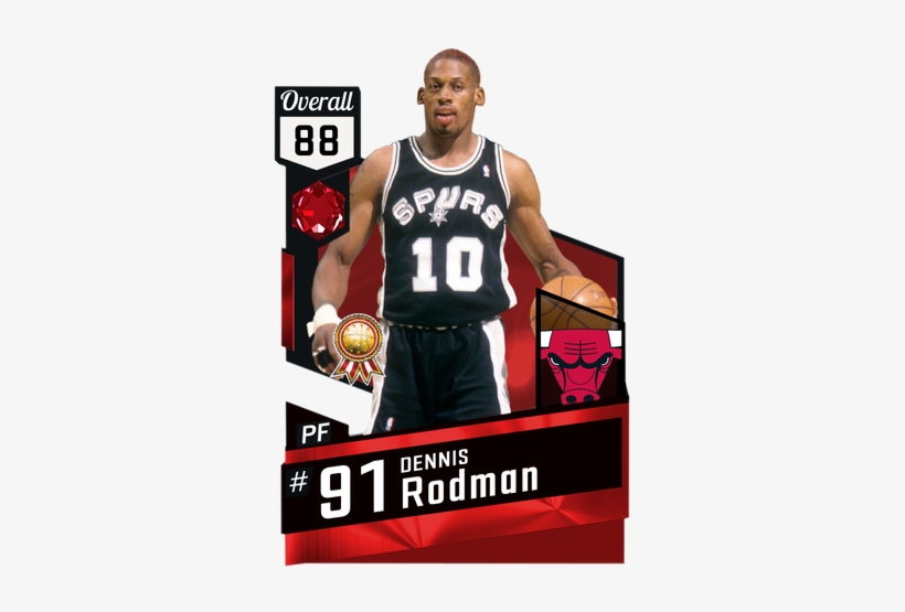 Chicago Bulls - Dennis Rodman Spurs, transparent png #3152002