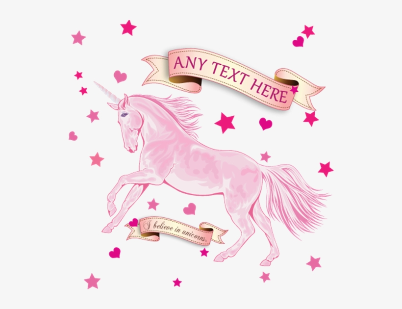 Picture Of Pink Unicorn Wall Sticker - Wall Decal, transparent png #3152070